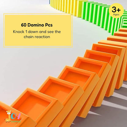 Train Toy Domino Set for Kids - BPA-Free Plastic with Sound Effects.